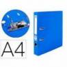 Archivador de palanca liderpapel Din A4 documenta forrado pvc con rado lomo 52mm azul compresor metalico