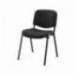 Silla apilable q-connect brazos cortos tapizada sin ruedas 910mm alto 490mm largo 440mm profundidad negro