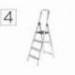 Escalera q-connect de aluminio 4 peldaños 860x462x1470 mm peso maximo 150 kg