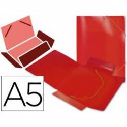 Carpeta lomo flexible gomas con solapas Liderpapel Din A5 color rojo