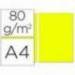 Papel color Liderpapel color limon A4 80g/m2 100 hojas