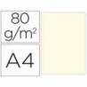 Papel color Liderpapel color crema A4 80 g/m2 100 hojas
