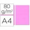 Papel color Liderpapel color rosa A4 80 g/m2 100 hojas