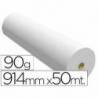 Papel reprografia para Plotter 90 g/m2, 914 mm x 50 m.