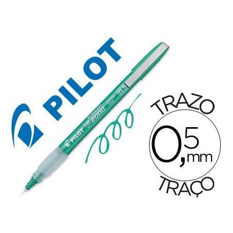 Rotulador Pilot Punta aguja Tinta Liquida color Verde