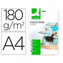 Papel Q-Connect foto glossy kf01103 DIN A4 digital photo. Bolsa de 20 hojas de 180 gr
