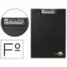 Portanotas plastico con miniclip superior Liderpapel negro
