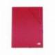 Carpetas de gomas carton forrado Paper Coat Liderpapel Folio rojo