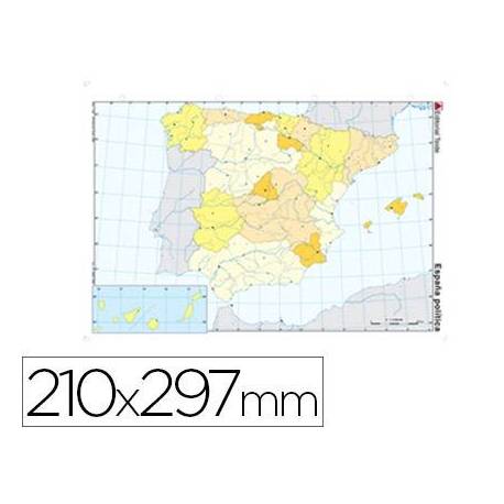 Mapa mudo de España politico