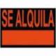 Cartel "Se alquila" 50 x 23 cm