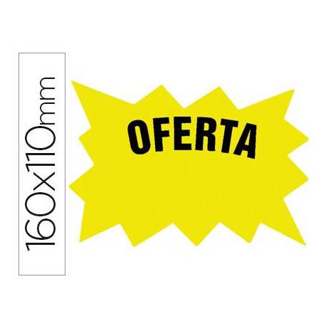 Etiqueta marcaprecios Oferta cartulina amarilla (160 x 110 mm)