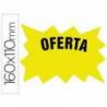 Etiqueta marcaprecios Oferta cartulina amarilla (160 x 110 mm)