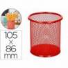 Cubilete portalapices marca Q-Connect rojo rejilla