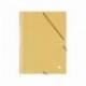 Carpetas de gomas en carton prespan Liderpapel Folio amarillo 880 g/m2