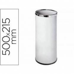 Paraguero metalico 301 blanco aros cromados 50x21,5 cm.
