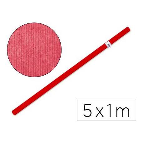 Bobina papel tipo kraft Liderpapel 65 g/m² 5 x 1 m rojo
