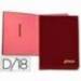 Portafirmas plastico Pardo 18 departamentos color Burdeos