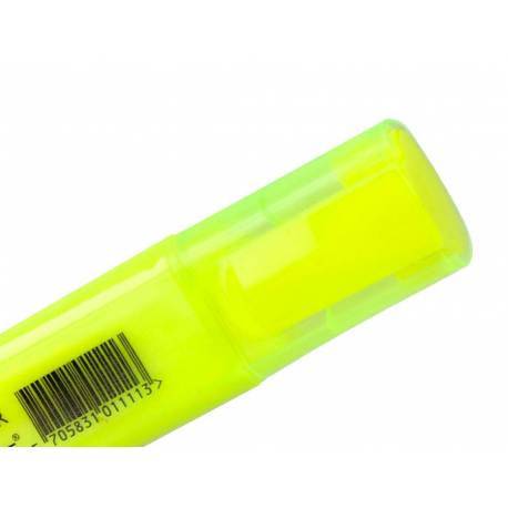 Marcador Q-connect fluorescente amarillo, punta biselada, tinta a base de  agua, ancho de trazo 1