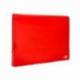 Carpeta liderpapel clasificador fuelle 32110 polipropileno Din A4 rojo transparente 13 departamentos.
