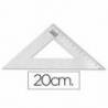 Escuadra Liderpapel 20 cm plastico cristal.