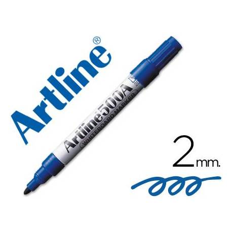 Rotulador Artline EK-500 punta redonda 2 mm recargable azul