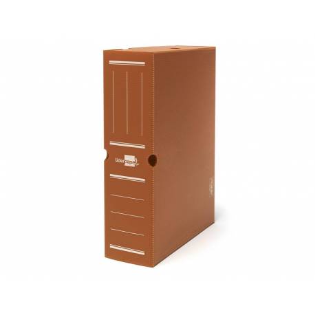 Caja Archivo Definitivo Plastico Liderpapel Marron 360x260x100 Mm — Firpack