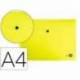Carpeta dossier broche Liderpapel DIN A4 polipropileno 180 micras 50 hojas color amarillo