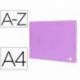 Carpeta clasificadora fuelle Liderpapel DIN A4 poliporpileno 13 departamentos color violeta