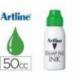 Tinta tampon marca Artline verde de 50 cc