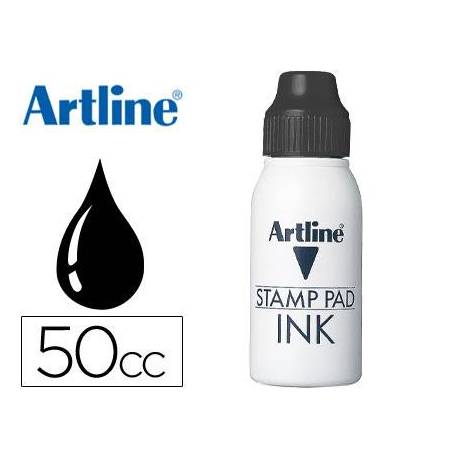 Tinta tampon marca Artline negro de 50 cc