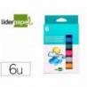 TEMPERA SOLIDA EN BARRA LIDERPAPEL ESCOLAR 10 GR CAJA DE 6 COLORES SURTIDOS