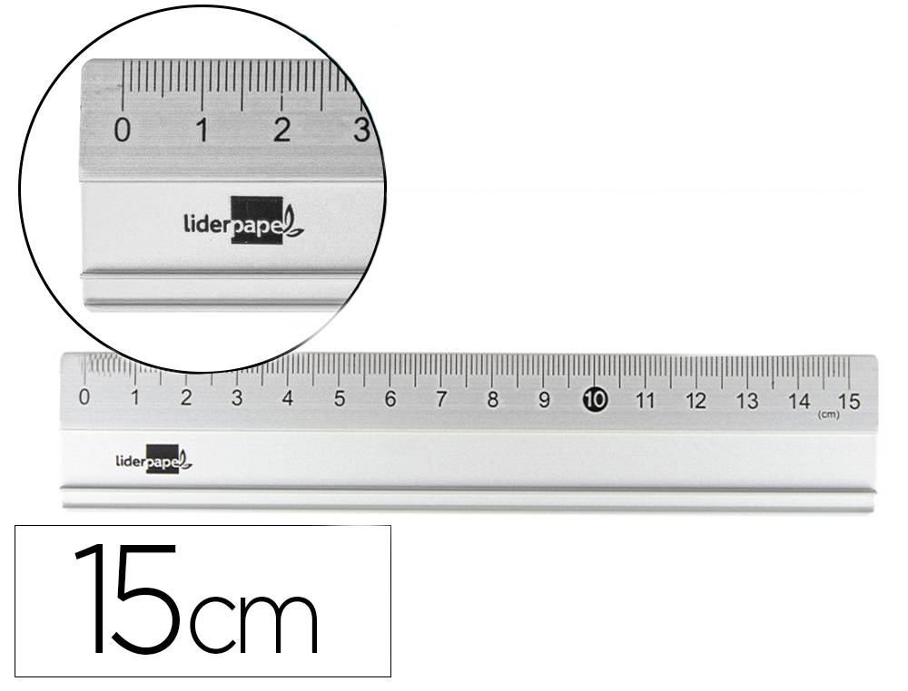 Mini Regla Aluminio 15 cm