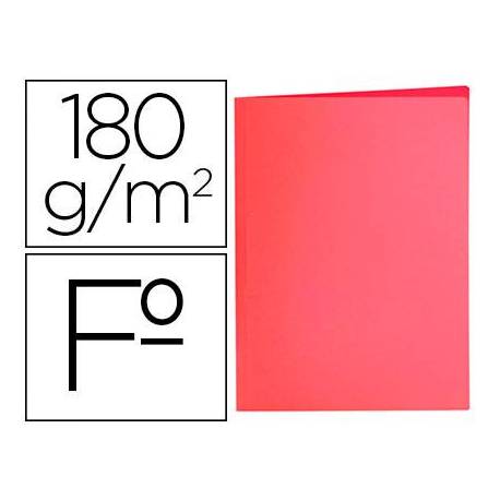 Subcarpeta de cartulina Liderpapel Tamaño folio Rojo pastel 180g/m2