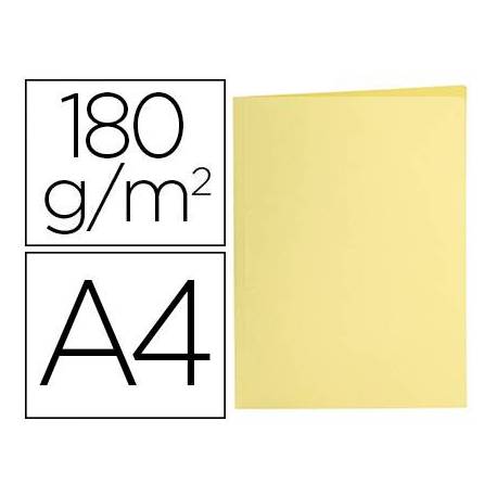 Subcarpeta de cartulina Liderpapel Din A4 Amarillo pastel 180g/m2