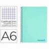 Bloc Liderpapel DIN A6 micro wonder 120 hojas cuadro 5mm 4 bandas tapa plástio 90 gr color verde