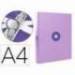 Carpeta Antartik 4 anillas DIN A4 Carton forrado Color Lila