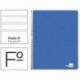 Bloc Liderpapel Folio Write Pauta 2,5 mm 80 hojas color Azul