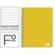 Cuaderno Espiral Liderpapel Write Tamaño Folio 80 hojas Rayado Horizontal de Color Amarillo