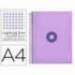 Bloc Antartik A4 Cuadricula 5mm tapa dura 100g/m2 lila lavanda 5 bandas color
