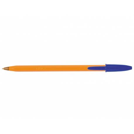 Boligrafo Bic tinta azul 0,30 mm cuerpo naranja (00803)