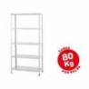ESTANTERIA METALICA AR STORAGE 180X90X40 CM 5 ESTANTES 80 KG POR ESTANTE COLOR BLANCO