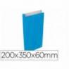 SOBRE PAPEL BASIKA CELULOSA CELESTE CON FUELLE M 200X350X60 MM PAQUETE DE 25 UNIDADES
