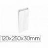 SOBRE PAPEL BASIKA CELULOSA BLANCO CON FUELLE XS 120X250X30 MM PAQUETE DE 25 UNIDADES