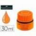 TINTA ROTULADOR FABER CASTELL TEXTLINER FLUORESCENTE 1549 CON SISTEMA CAPILAR COLOR NARANJA FRASCO DE 30 ML
