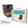 SET DE PINTURA LIDERPAPEL MADERA 245 PIEZAS MALETIN 49X36,6X4,5 CM