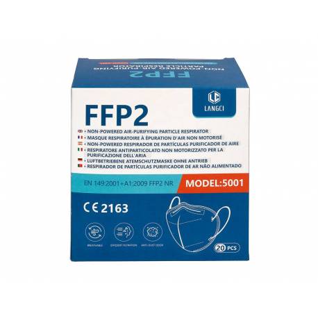 Mascarilla FFP2 - (Caja 20 Unidades). Certificado CE