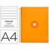 CUADERNO ESPIRAL LIDERPAPEL DIN A4 MICRO ANTARTIK RAYADO HORIZONTAL COLOR NARANJA 5 BANDA 120H