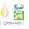 CINTA DYMO METALIZADA LETRATAG 12MM X 4MT PAPEL BLANCO / PLASTICO AMARILLO / METALICA PLATA PACK DE 3