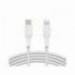 CABLE TRENZADO BELKIN CAA004BT1MWH USB-C A LIGHTNING BOOST CHARGE LARGO 1 M COLOR BLANCO
