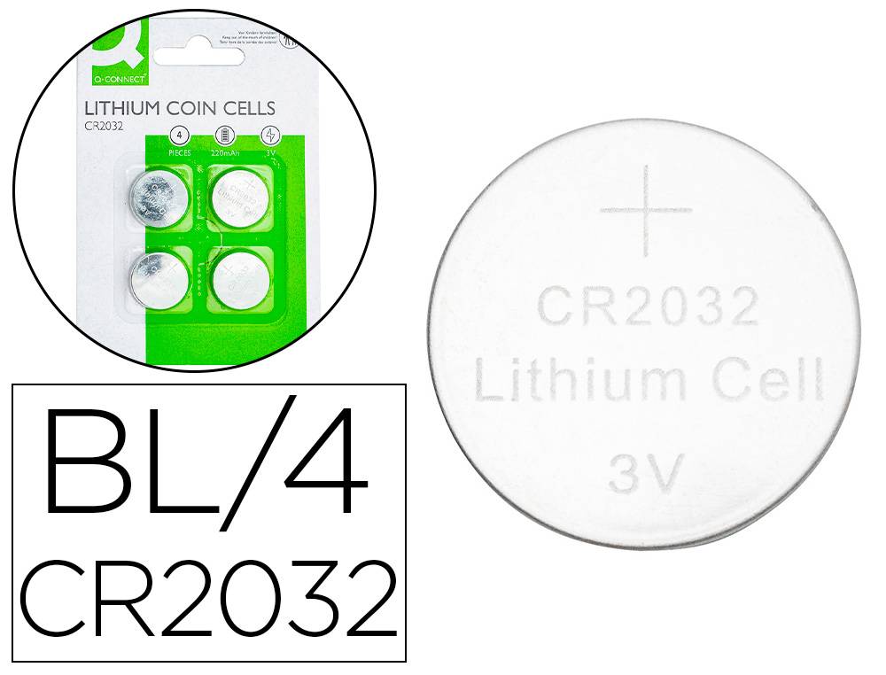 Batería CR2032 de 3 V, pilas de botón de litio, 10 unidades